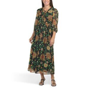 LUNA SKIES Print Floral Printed Maxi Dress